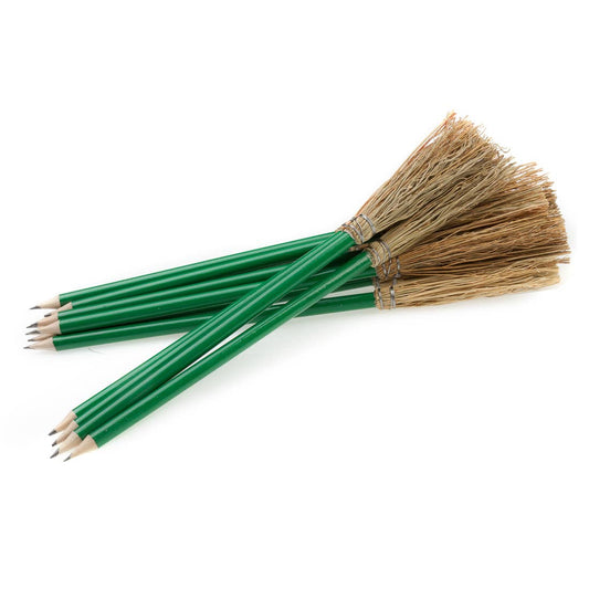 Lápiz escobita de bruja artesana (24 cm)