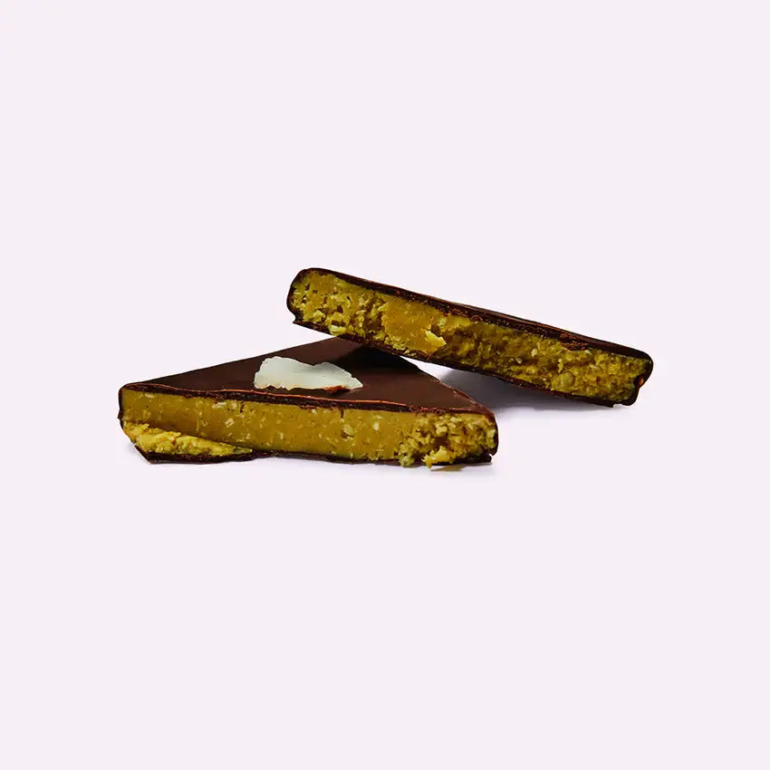 Caja 4 Chocolates de Coco Tostado & Mezcla de Especias con Cúrcuma