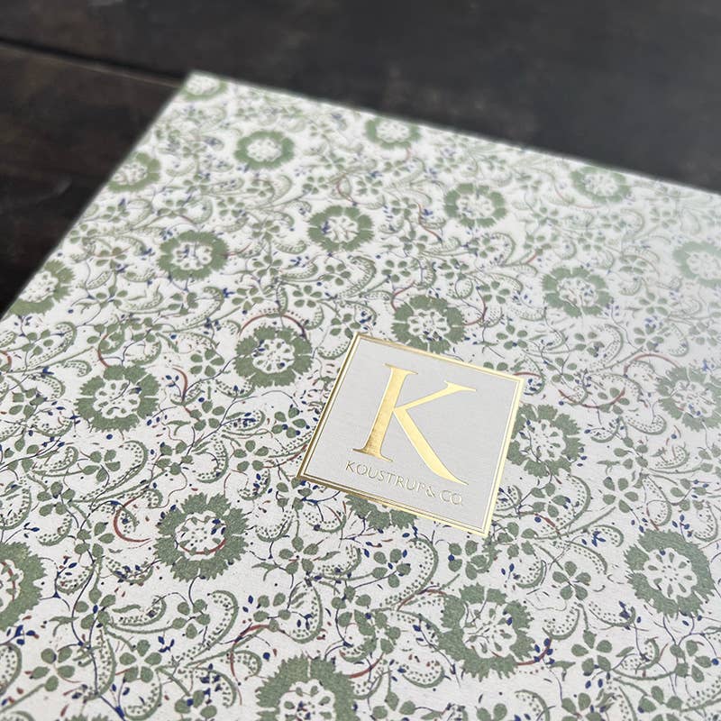 Pañuelo de seda - Flora Danica amarilla - 90 x 90 cm