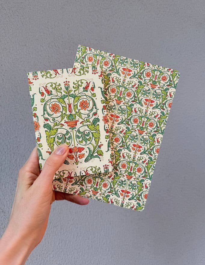 CUADERNO A6 ORO - FLORA