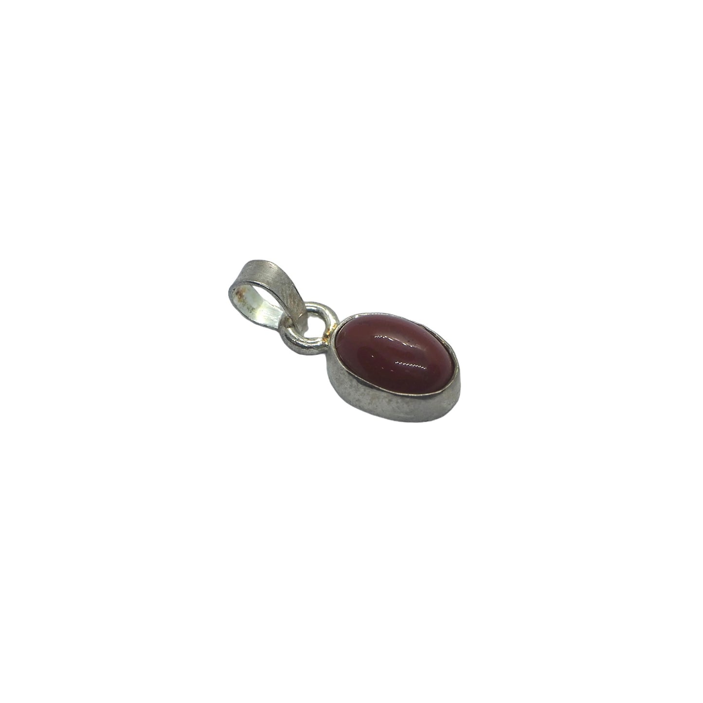Colgante jaspe rojo de Plata con pasador