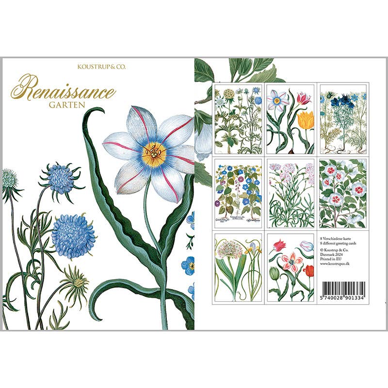 Carpeta de tarjetas Renaissancegarten - 8 tarjetas con sobres (alemán)