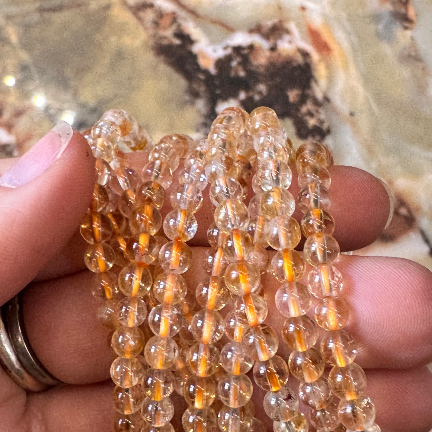 Pulsera Citrino 4 mm