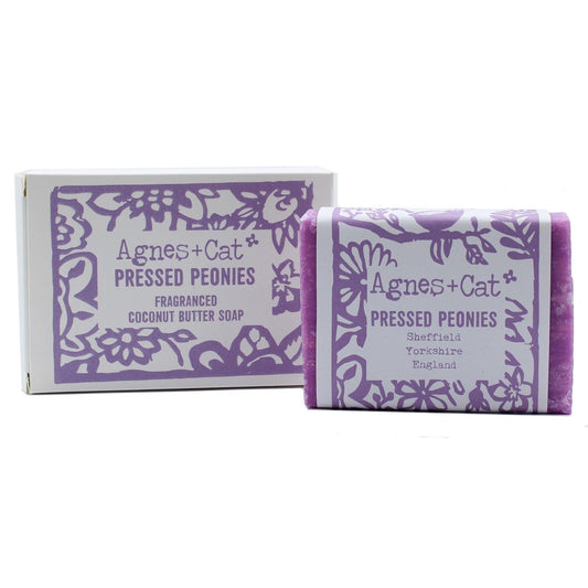 Jabón artesanal de Peonias Prensadas 140gr