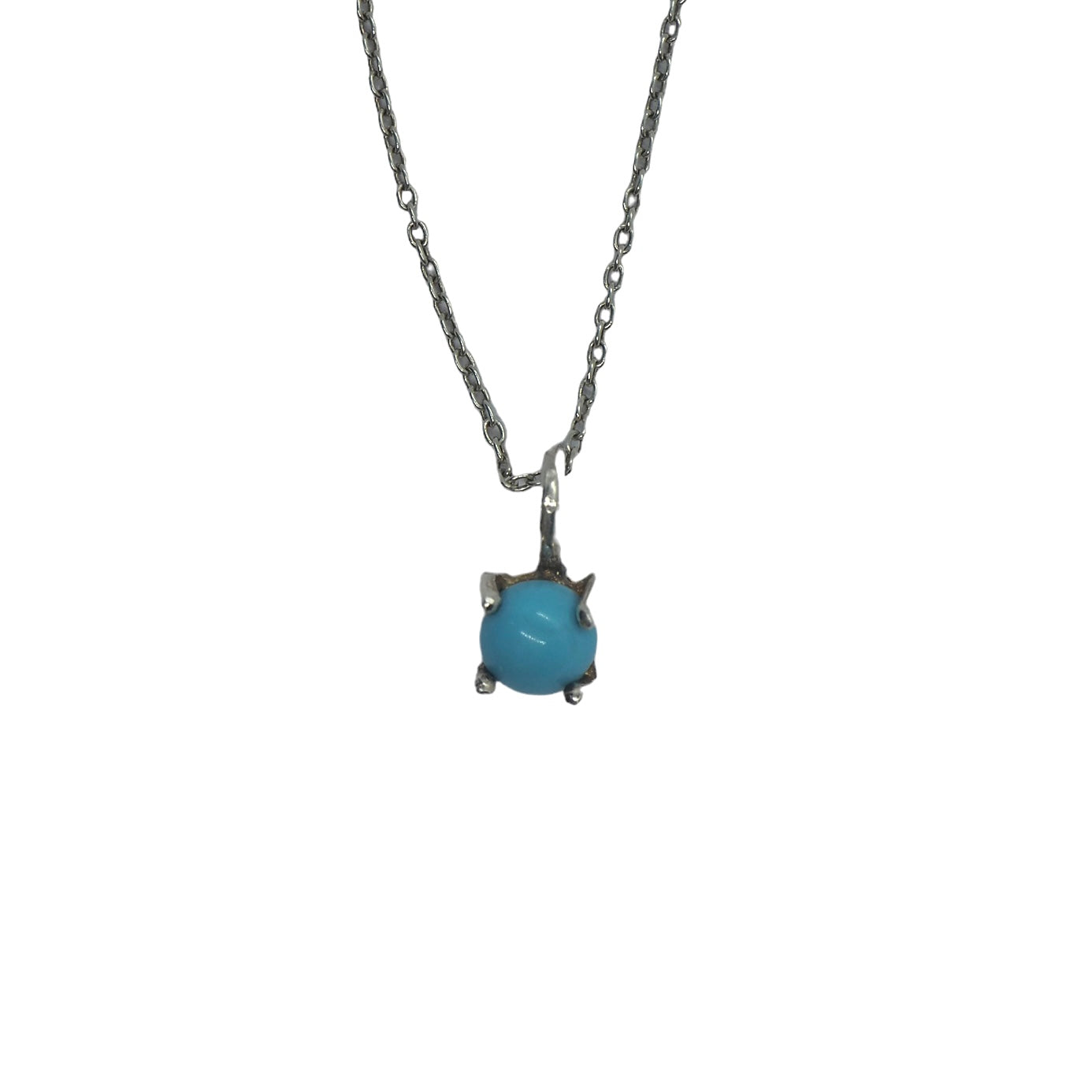 Colgante turquesa garras plata