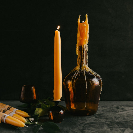 NEROLÍ larga y gorda 80gr/100gr  (Vela ritual Naranja: Creatividad)