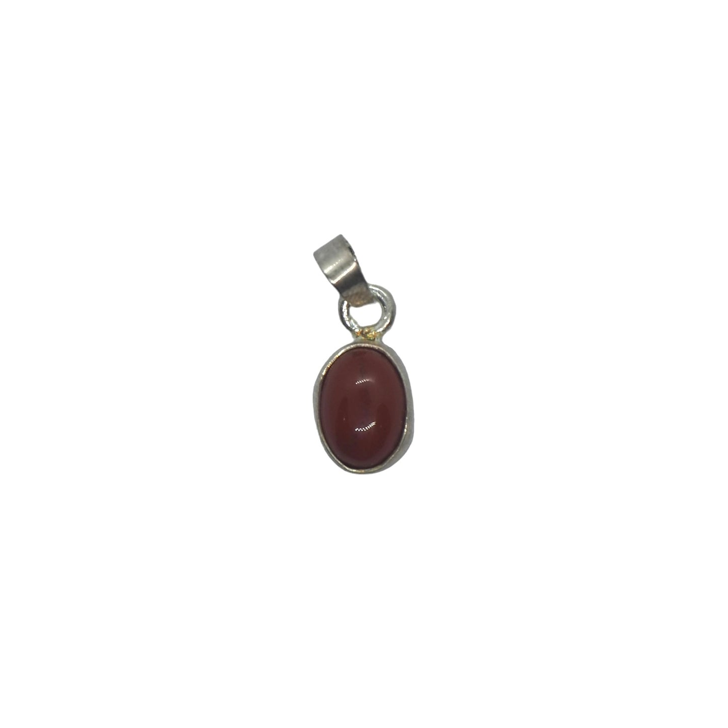 Colgante jaspe rojo de Plata con pasador