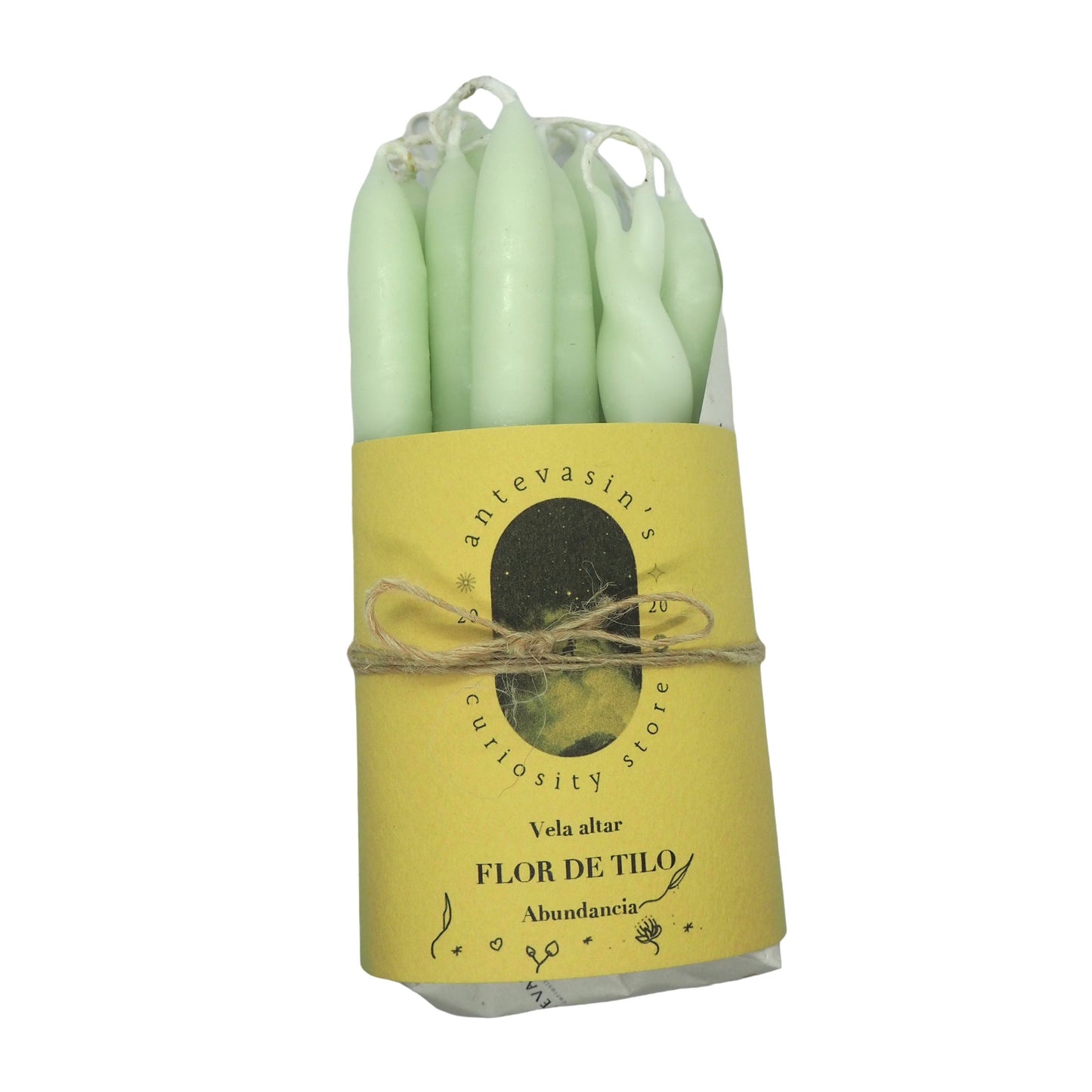 Vela ritual verde claro TILO (abundancia) 15gr x 13cm