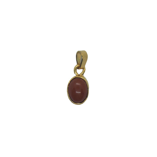 Colgante jaspe rojo de Oro con pasador
