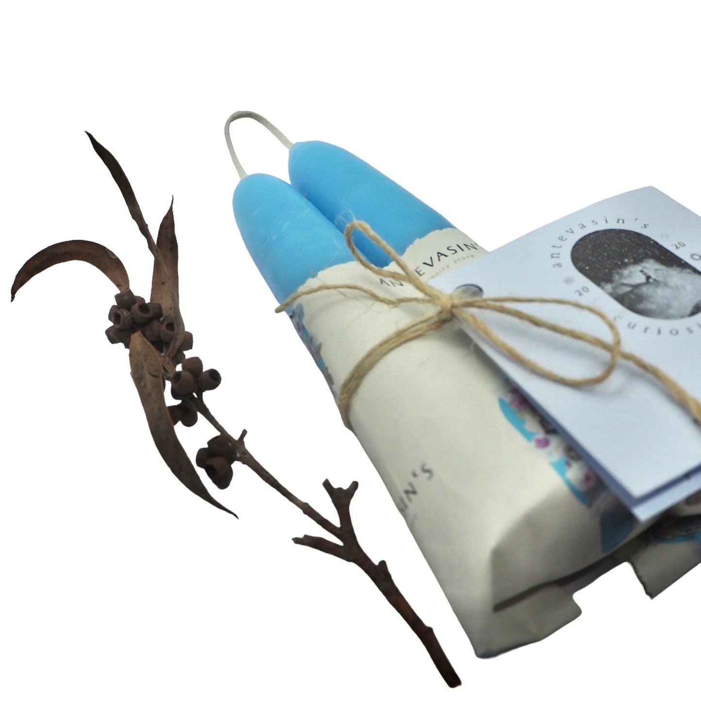 Vela ritual celeste EUCALIPTO 40gr x 13cm (fluir)