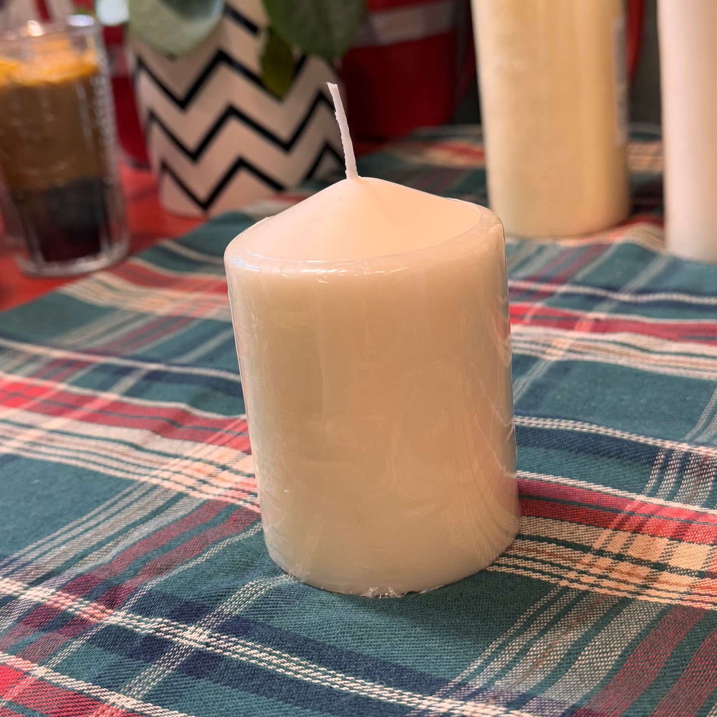 Velón crema pilar Cerería Mollá