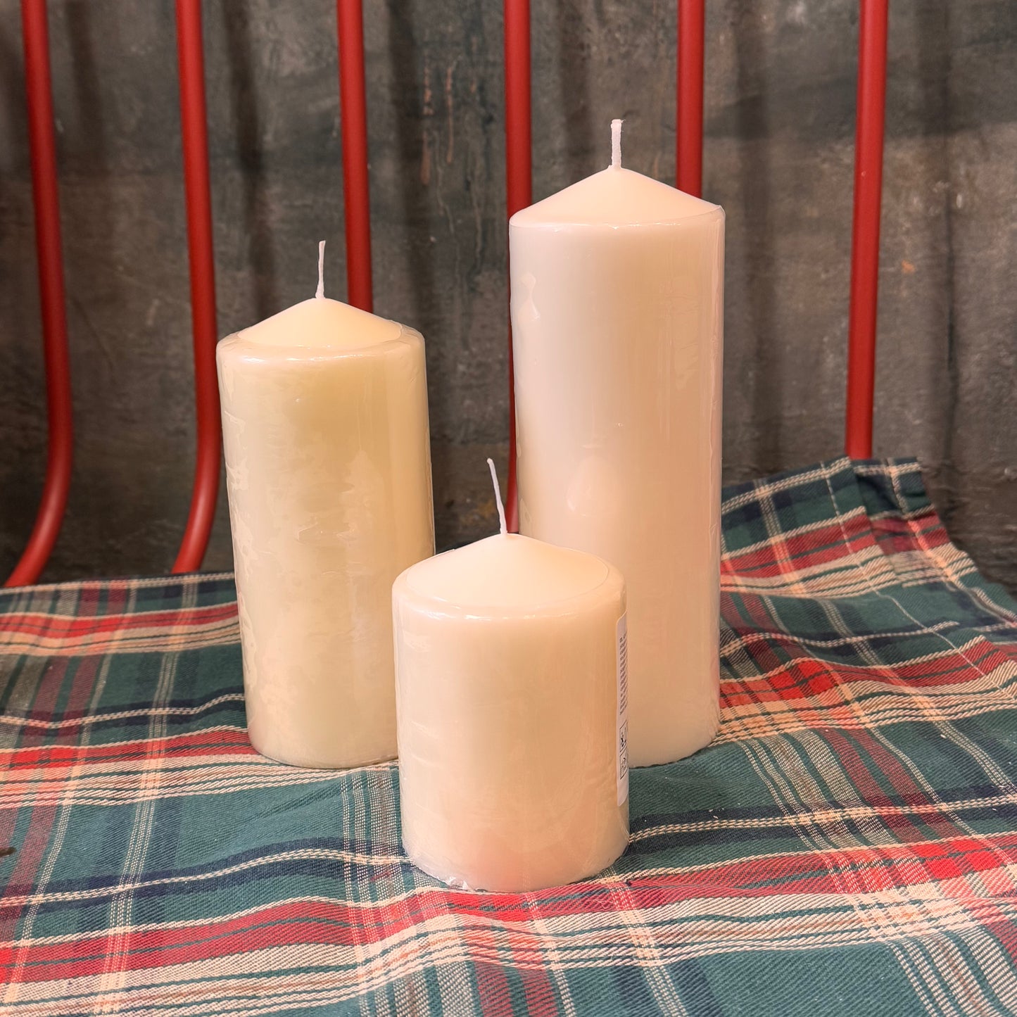 Velón crema pilar Cerería Mollá