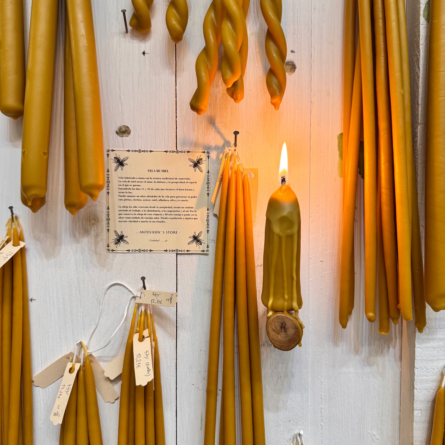 Velas de miel a granel GRANDES (En parejas)
