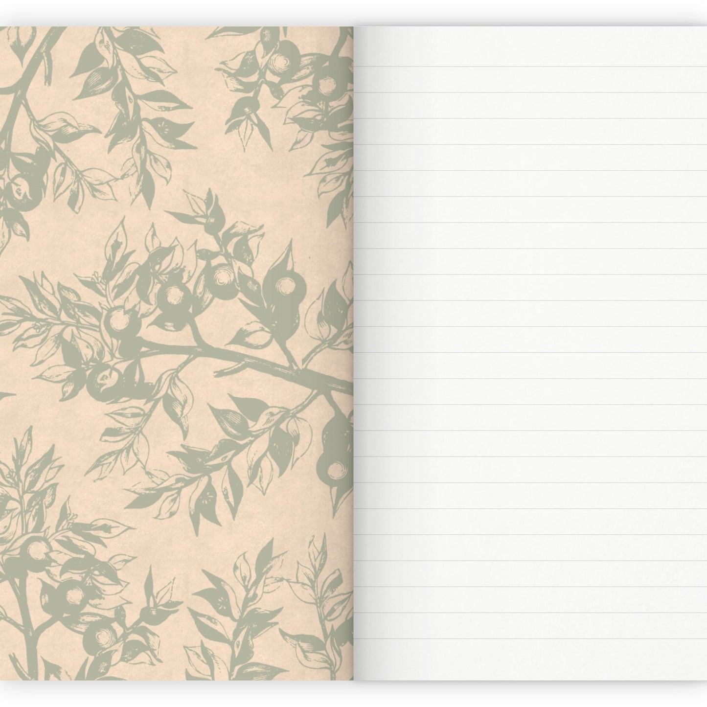 Libreta A5 con diseño de ramas