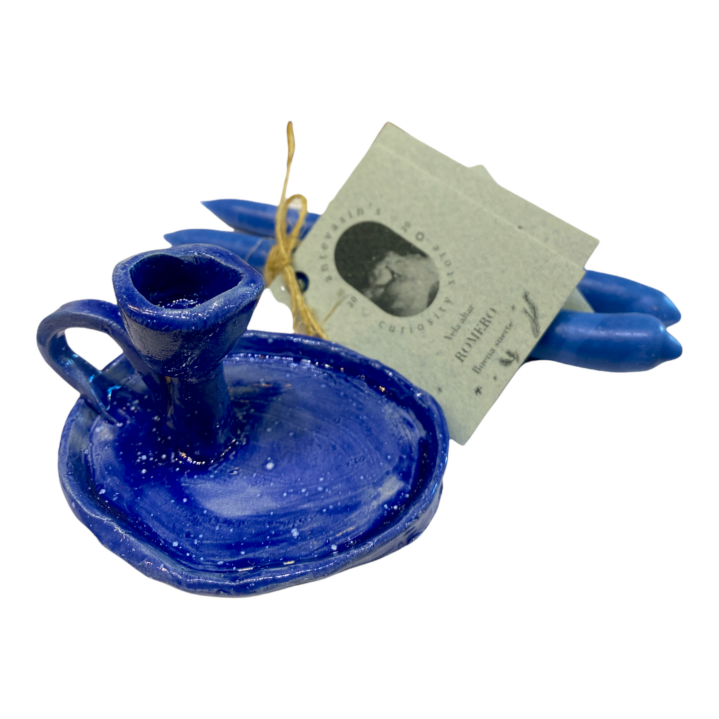 Candelabro mini azul oscuro micas