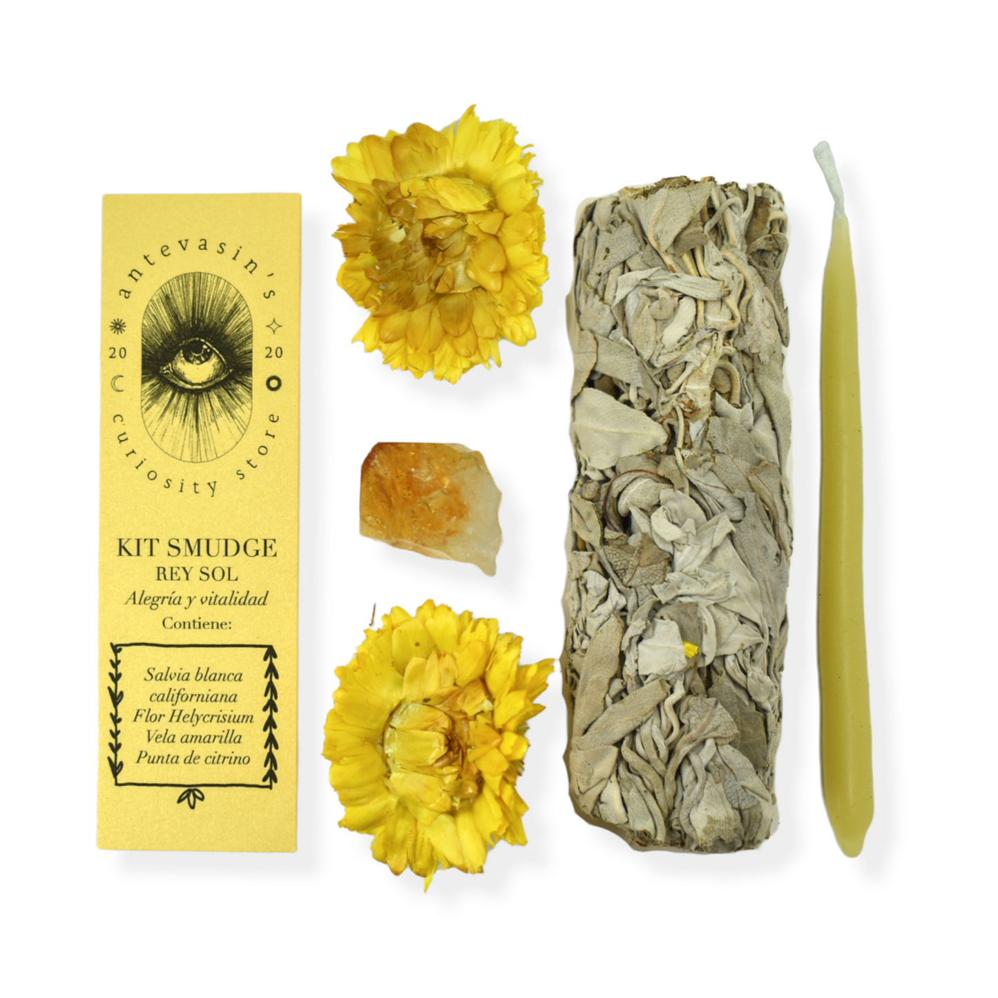 Kit smudge Rey Sol -ALEGRÍA Y VITALIDAD-