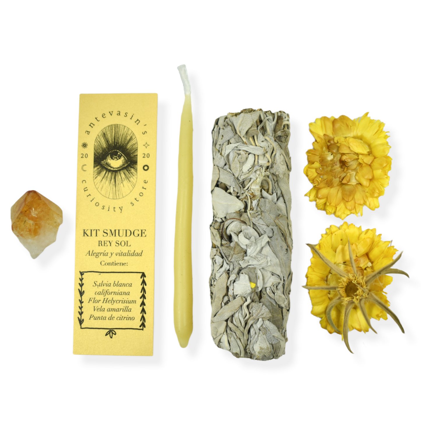 Kit smudge Rey Sol -ALEGRÍA Y VITALIDAD-