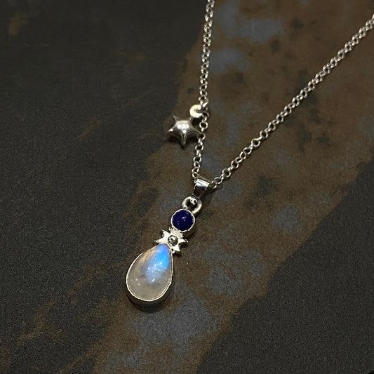 Talismán de la buena guía - Gota de piedra luna -