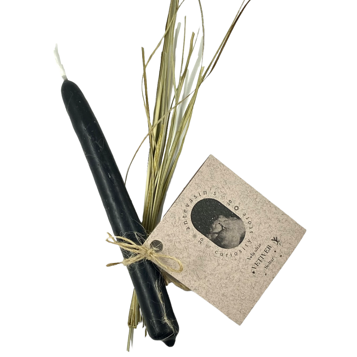 Vela ritual negra VETIVER (Dejar ir) 15gr x 13cm