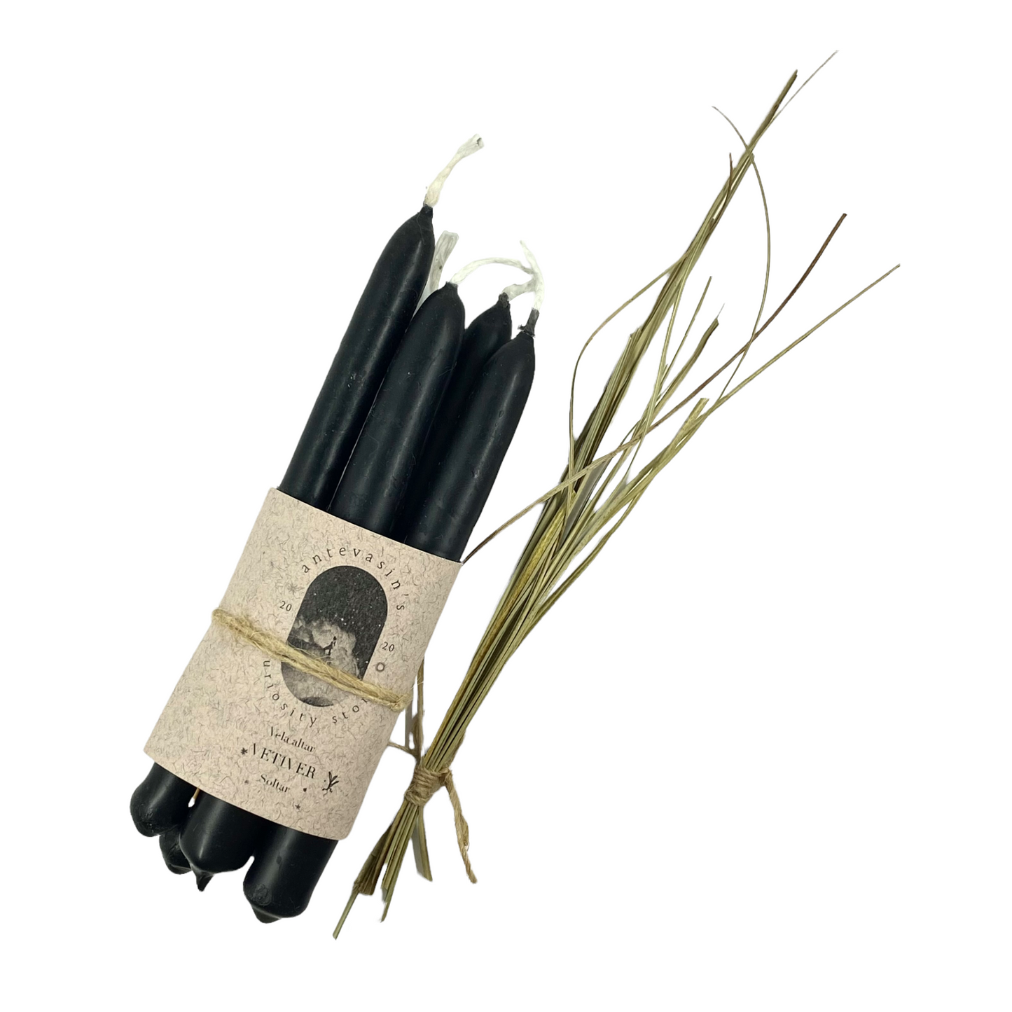 Vela ritual negra VETIVER (Dejar ir) 15gr x 13cm