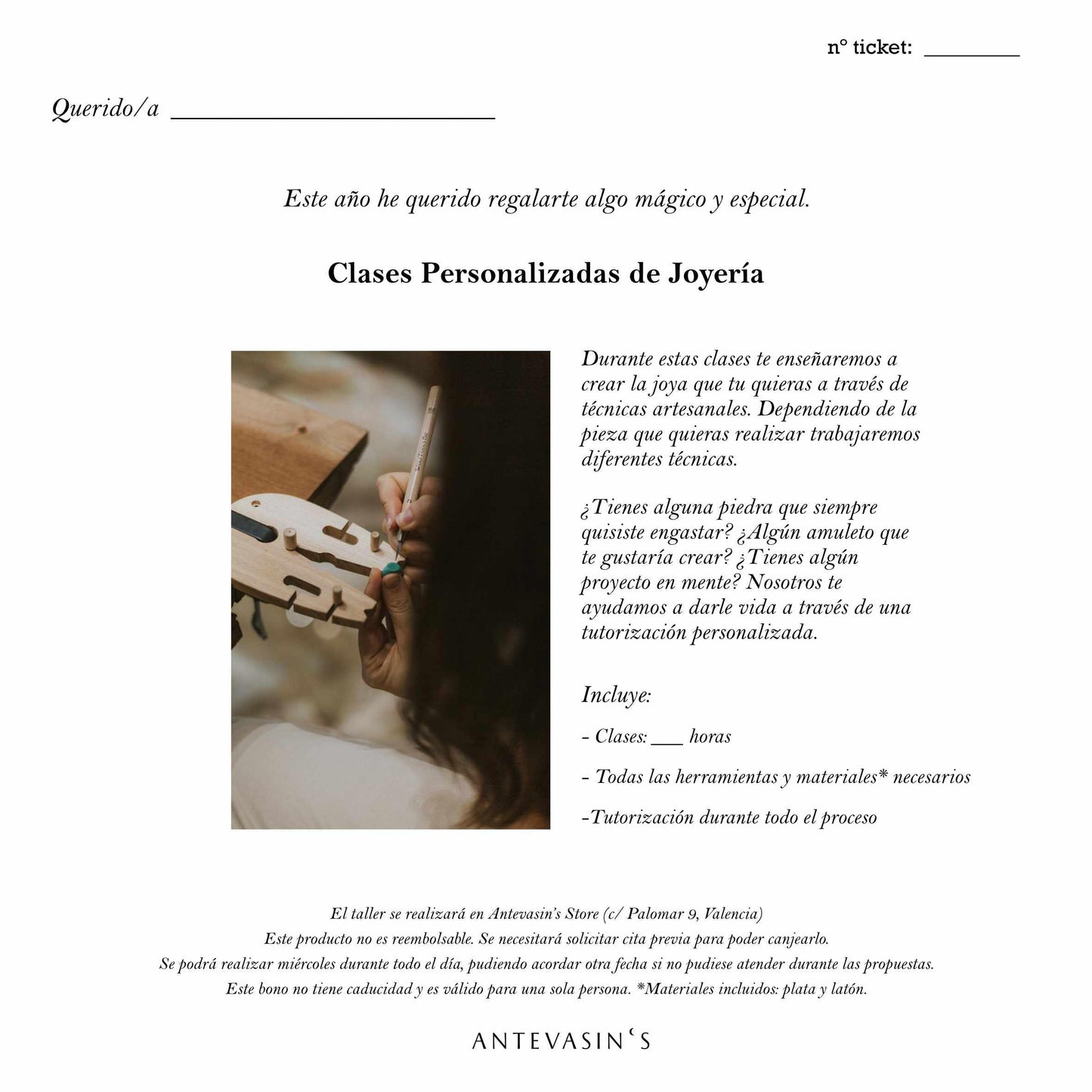 Regala clases de joyería - Antevasin's Store