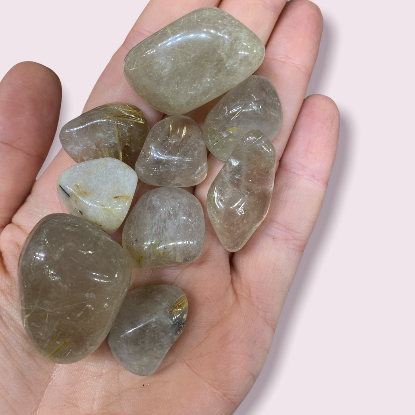 Cuarzo rutilado rodado