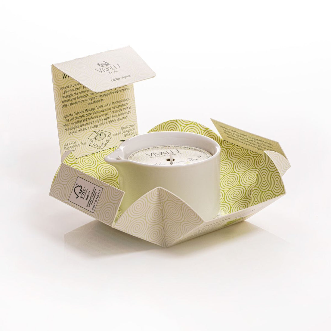 Vela de masaje té matcha