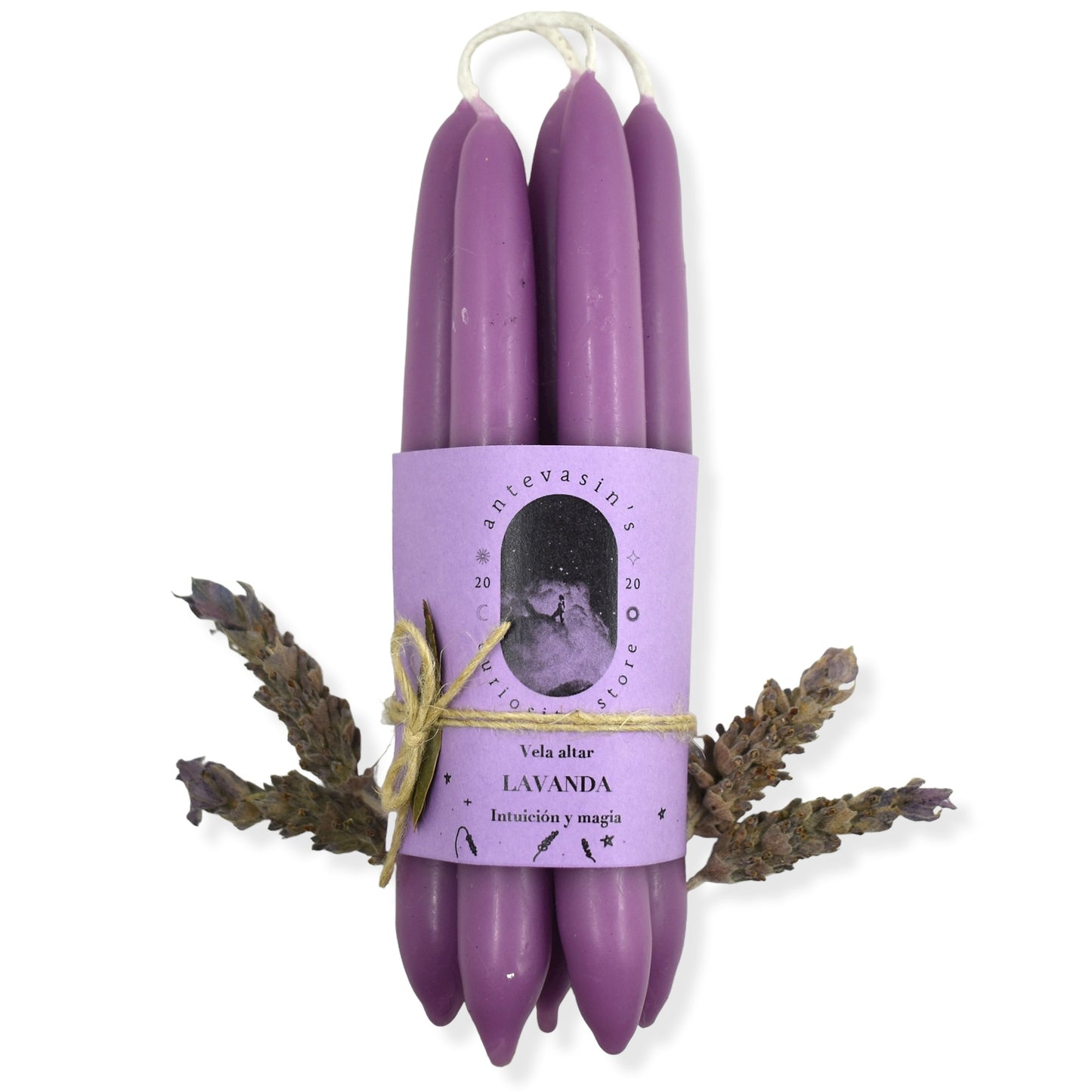 Vela ritual morada LAVANDA (intuición) 15gr x 13cm