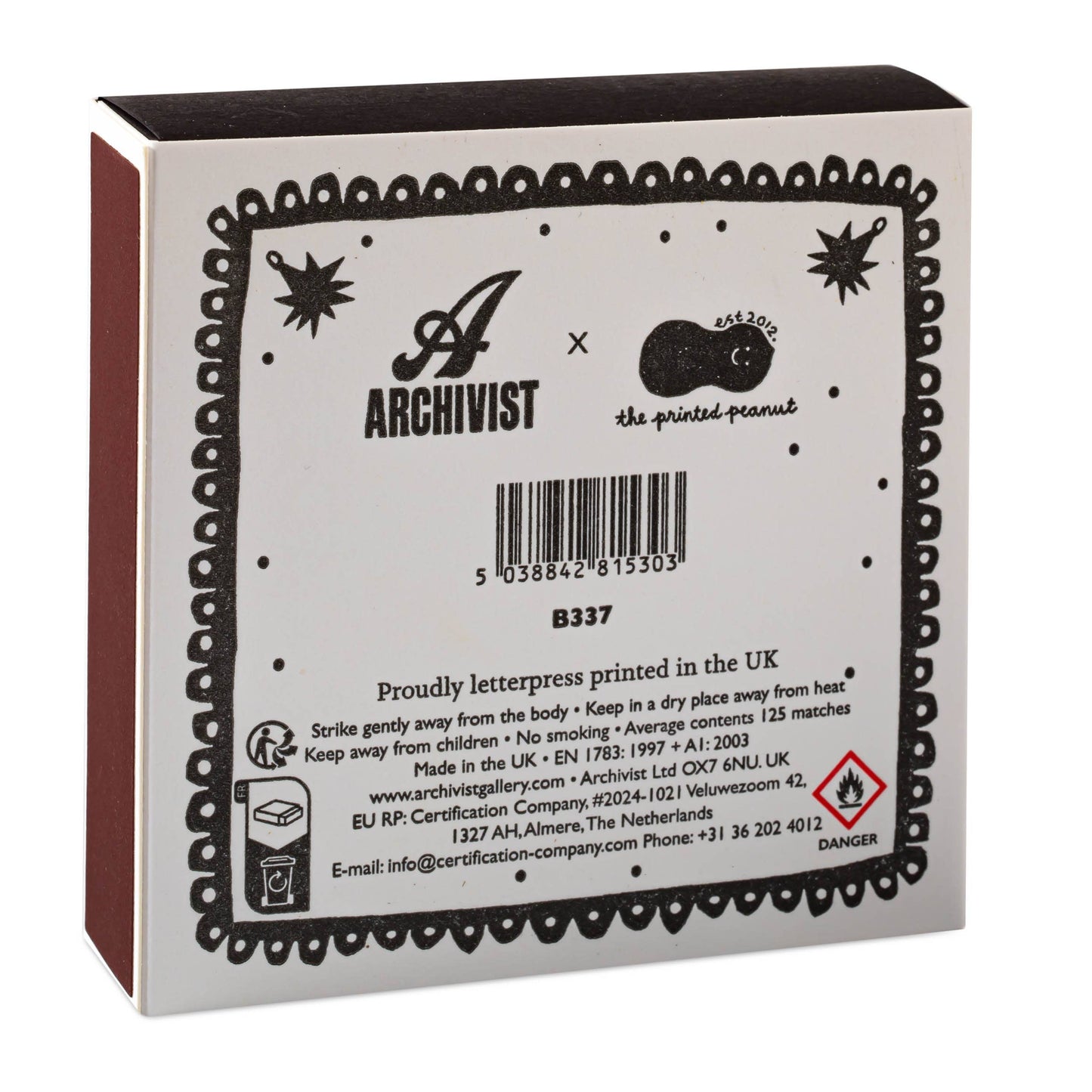 Milagro Negro | Cajas de cerillas cuadradas