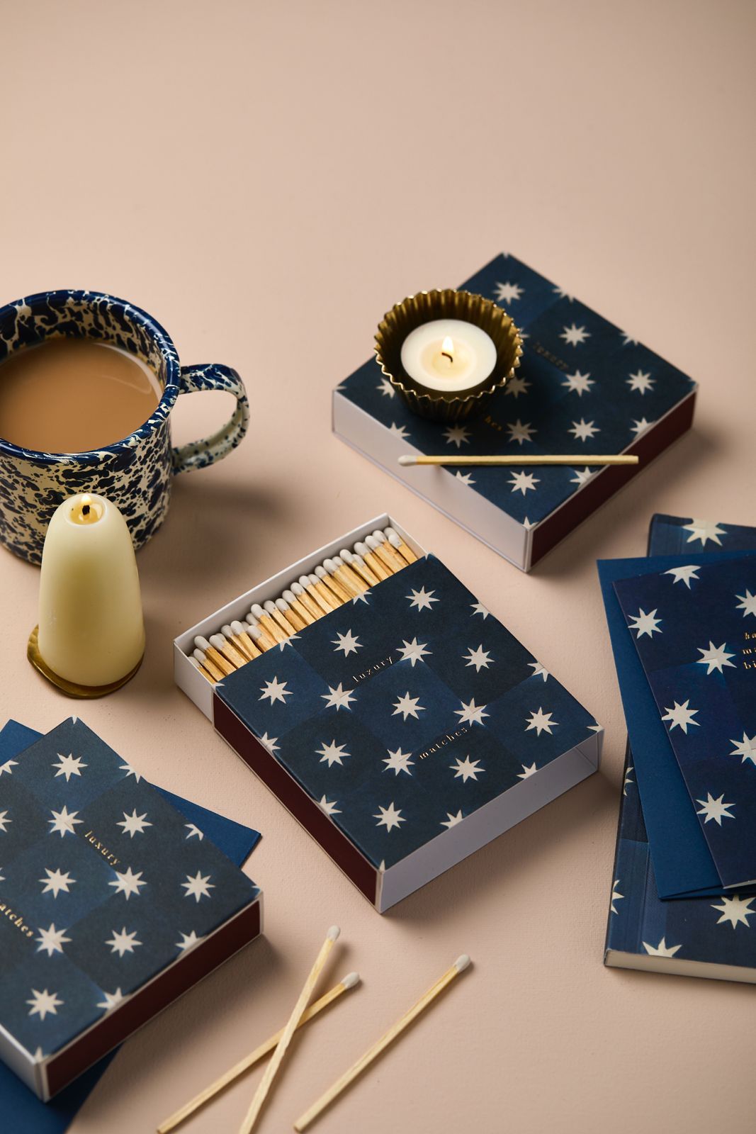 Navy Star Tile|Caja de cerillas