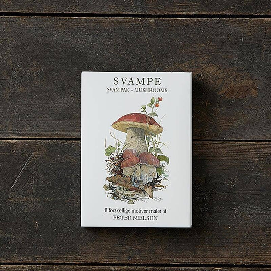 8 tarjetas con sobres de setas fabricadas en Europa