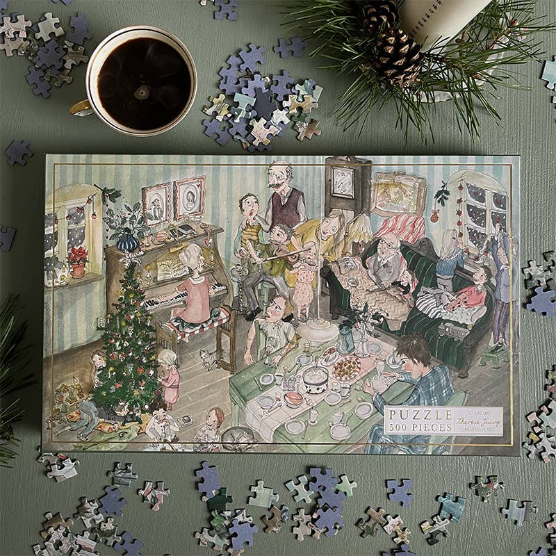 Puzzle Family Christmas de 500 piezas. Hecho en Europa
