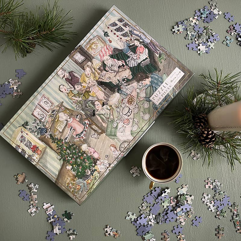 Puzzle Family Christmas de 500 piezas. Hecho en Europa