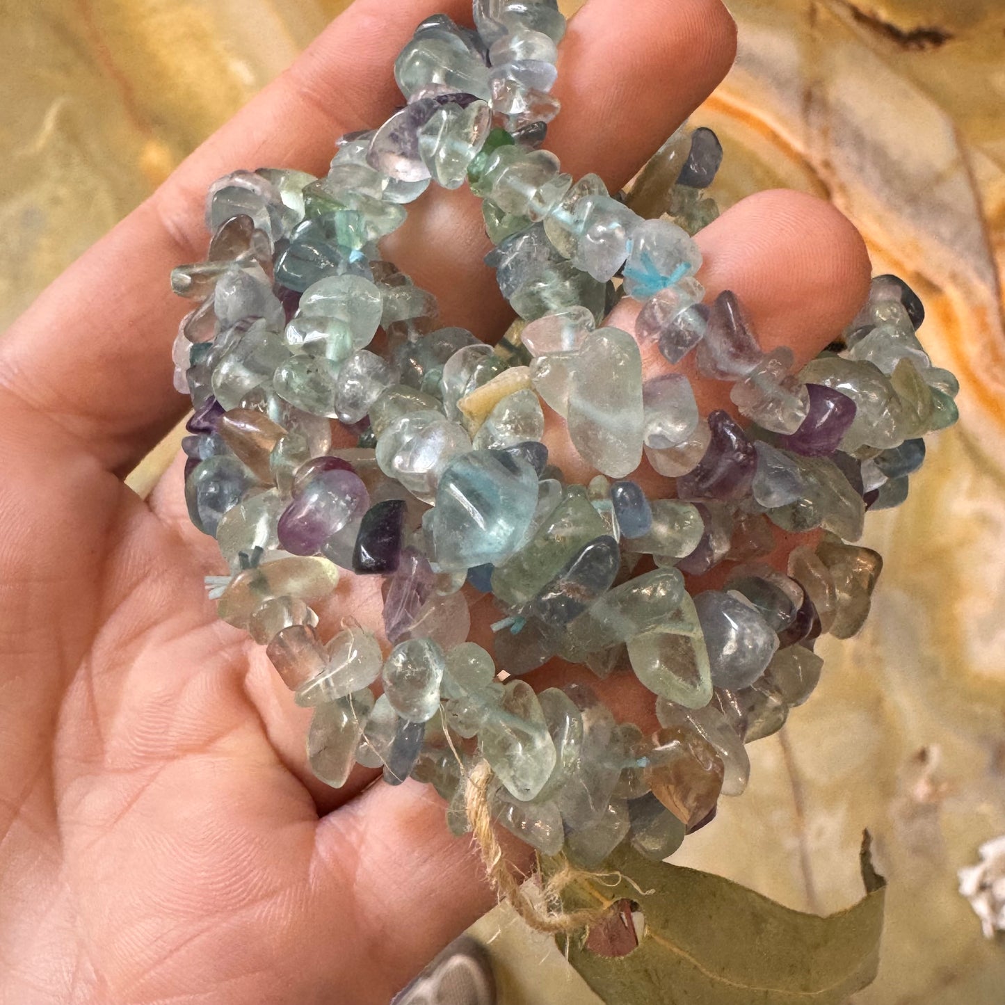 Pulsera Fluorita Arcoíris Chip