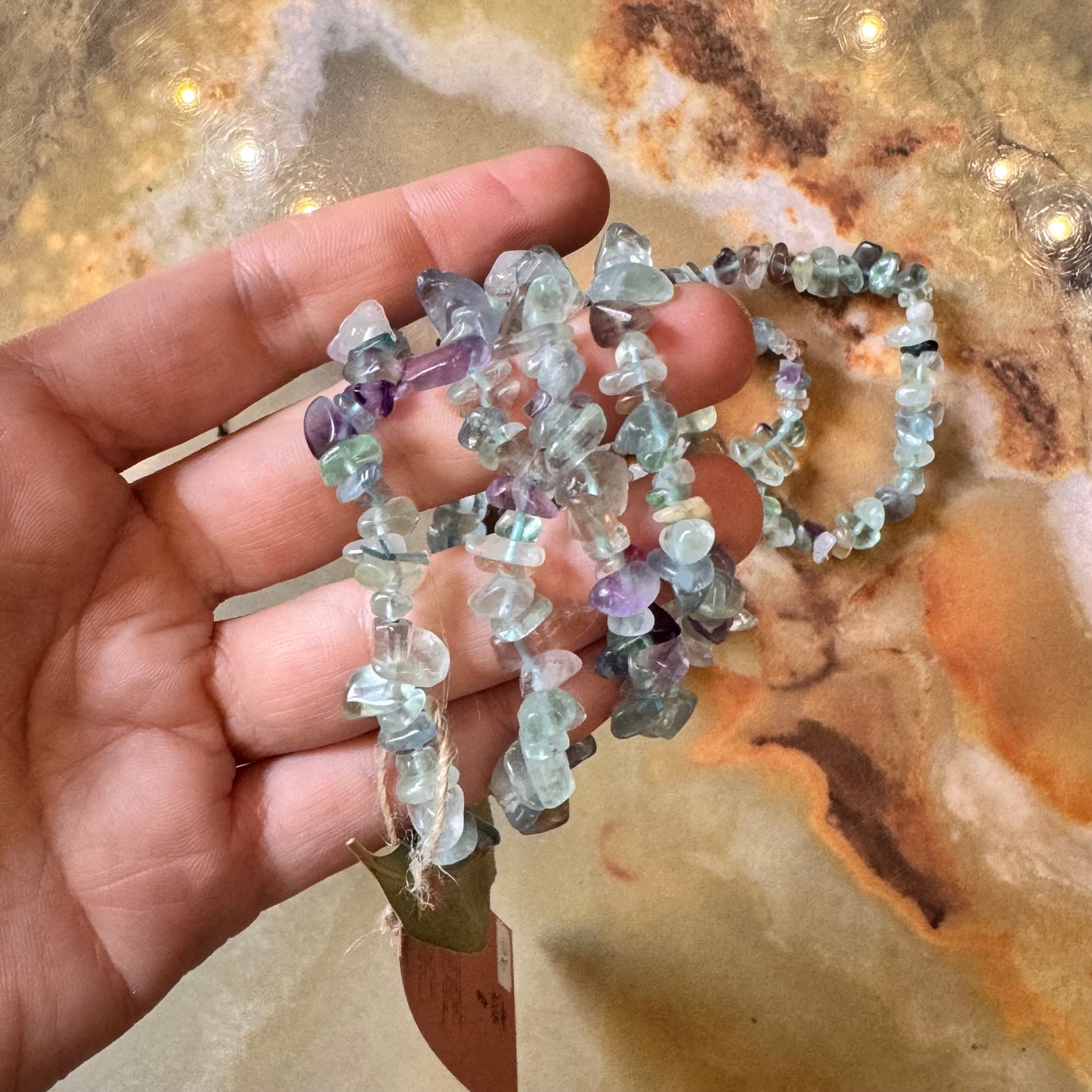 Pulsera Fluorita Arcoíris Chip