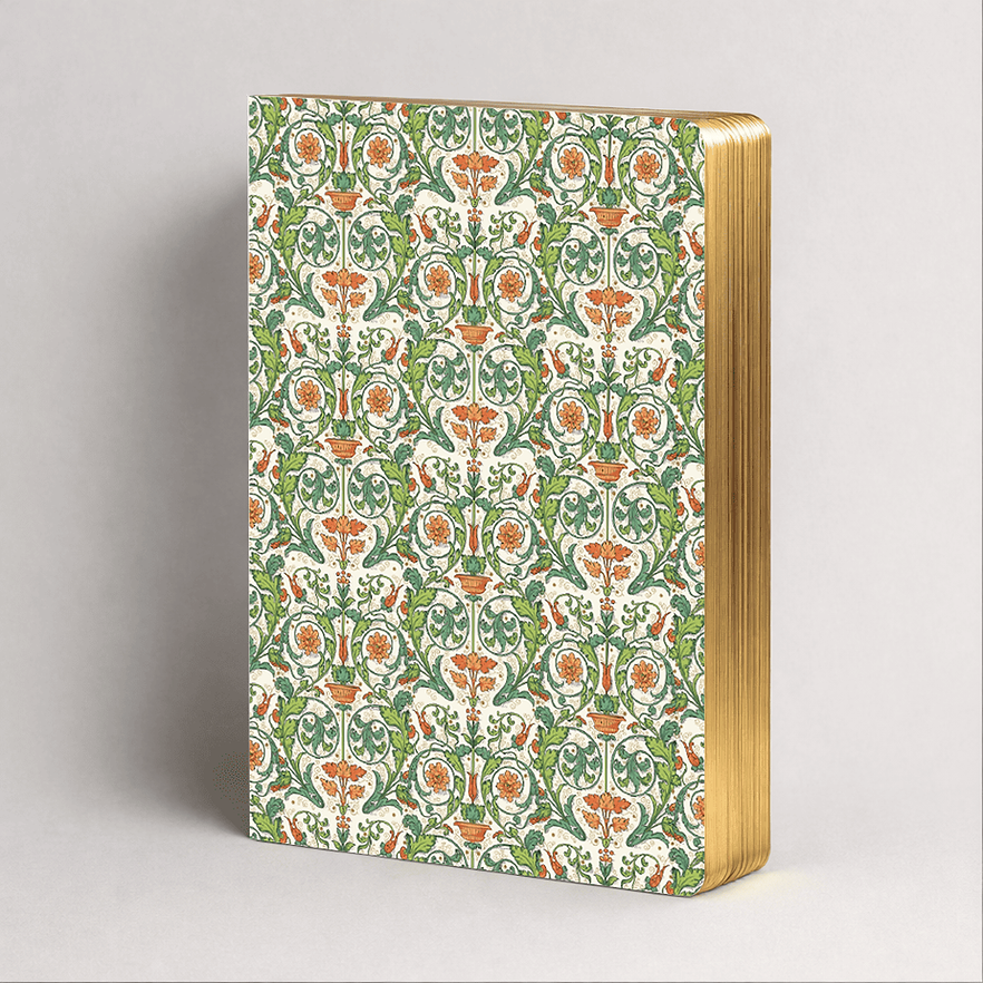 CUADERNO A5 ORO - FLORA