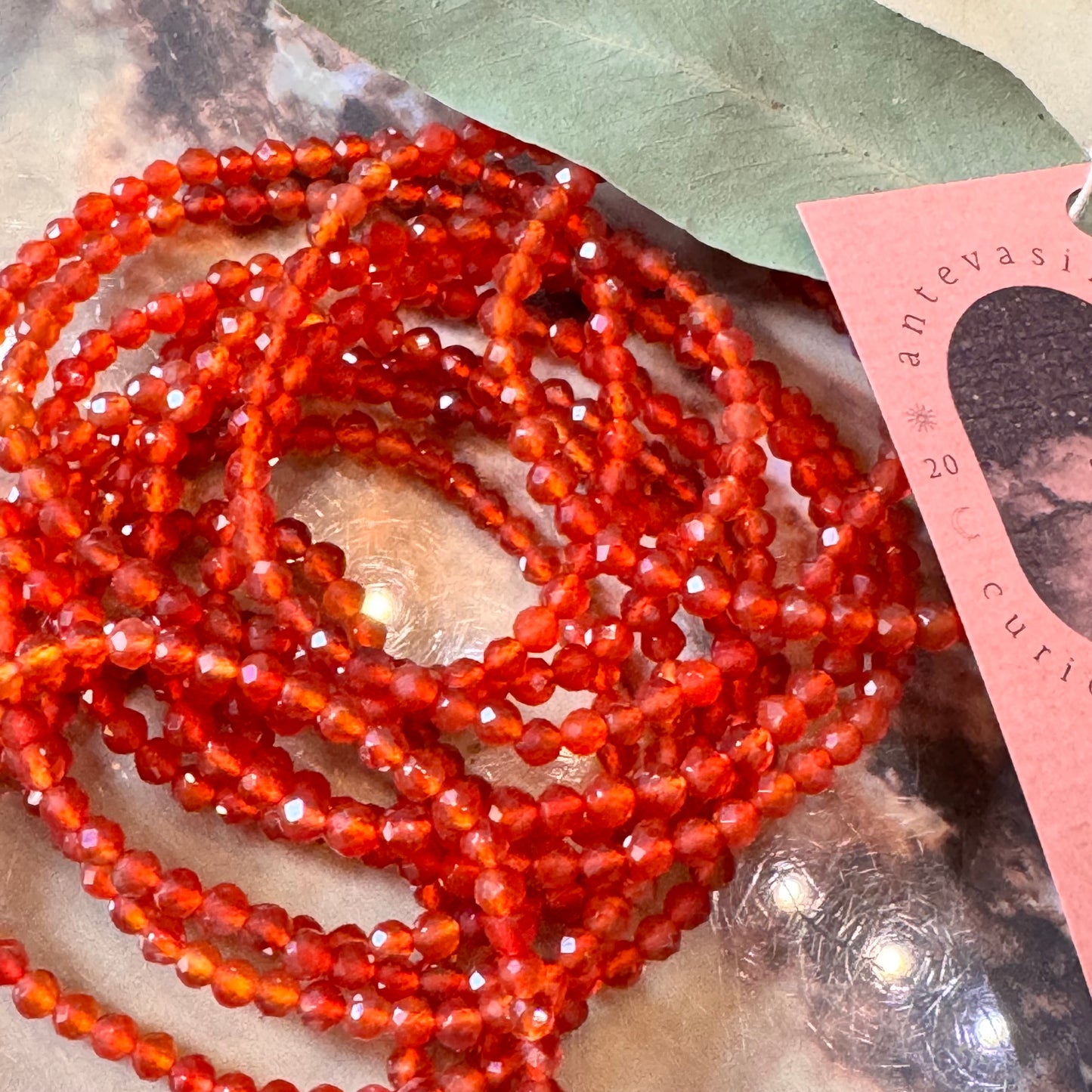 Pulsera Cornalina Facetada 4 mm