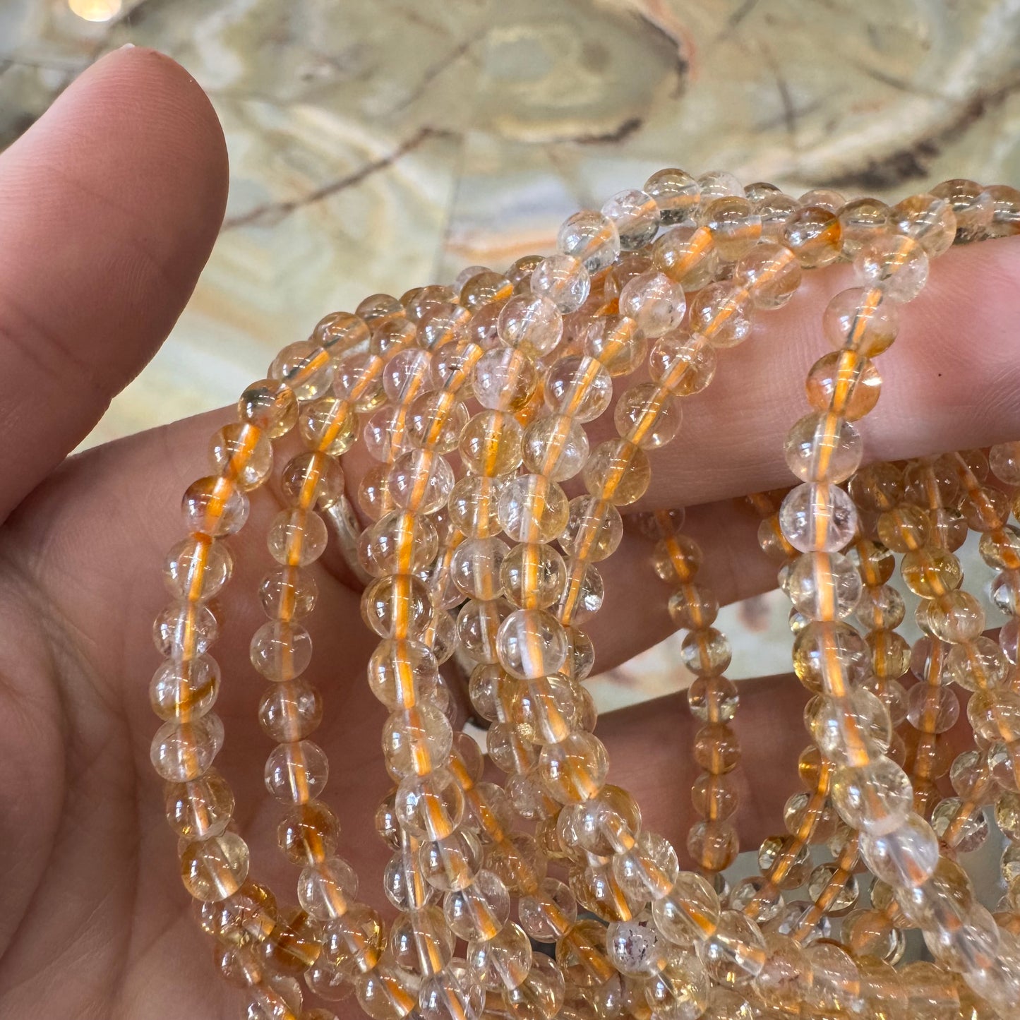 Pulsera Citrino 4 mm