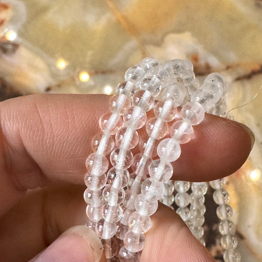 Pulsera Cuarzo Transparente 4mm