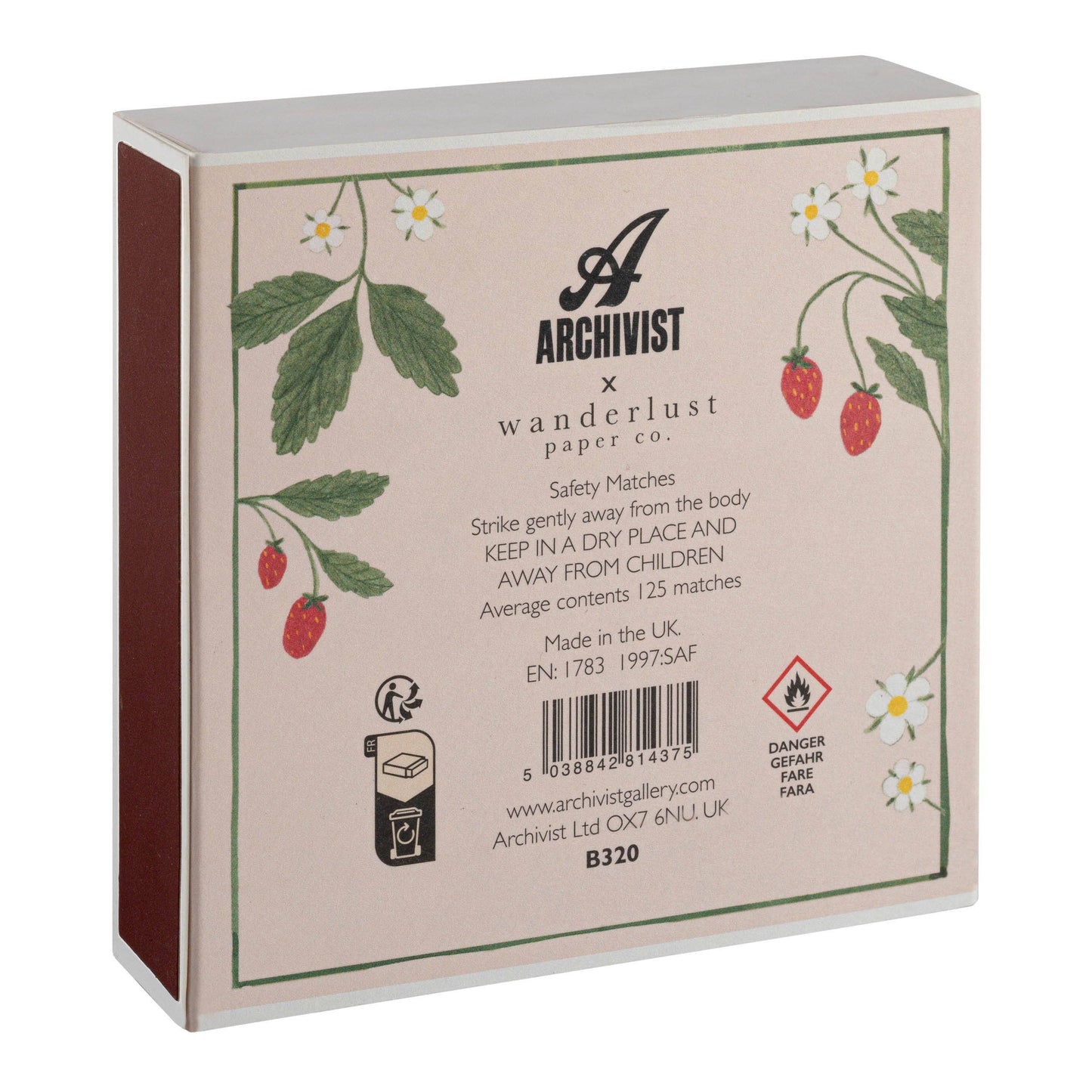 Caja cerillas gigante luxury- Fresas vintage
