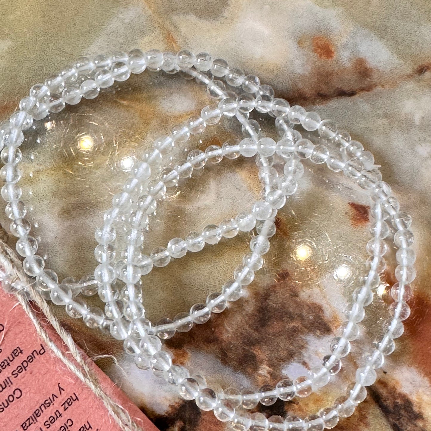 Pulsera Cuarzo Transparente 4mm
