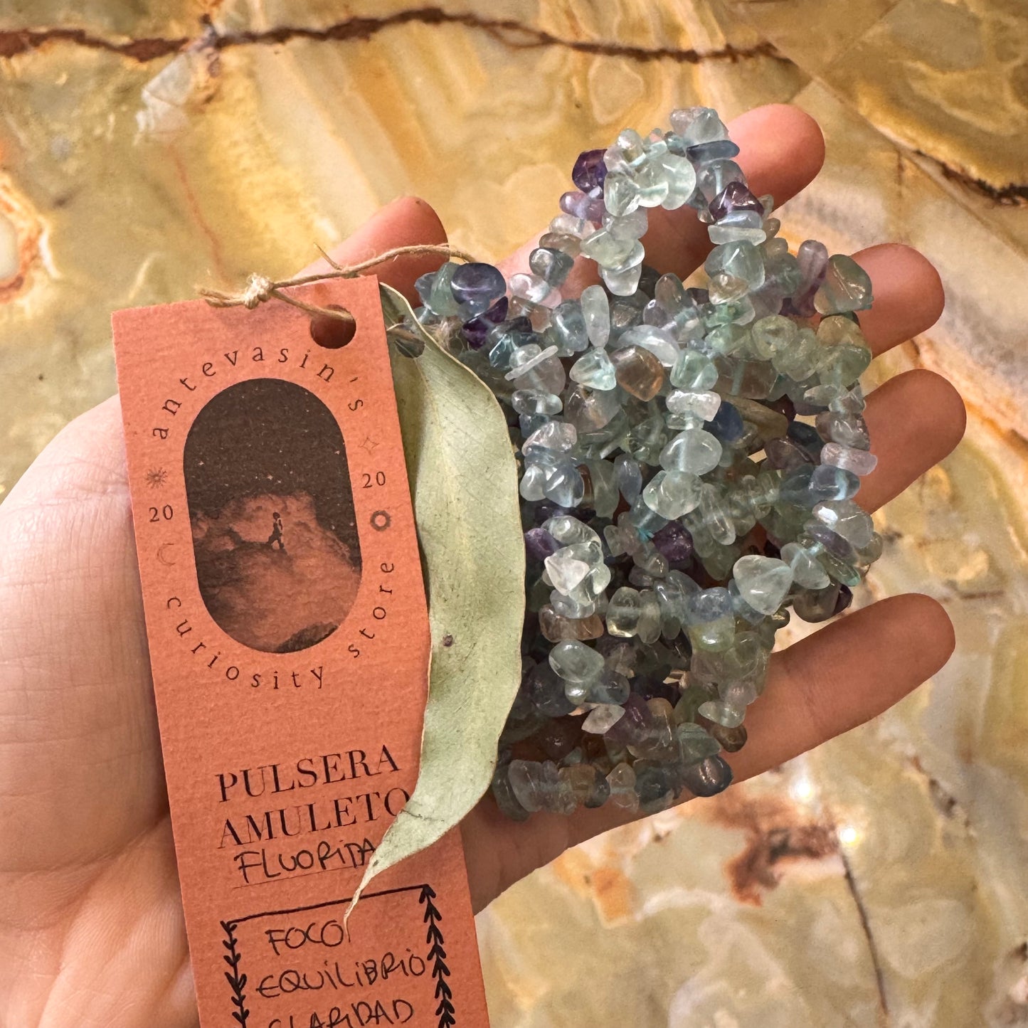 Pulsera Fluorita Arcoíris Chip