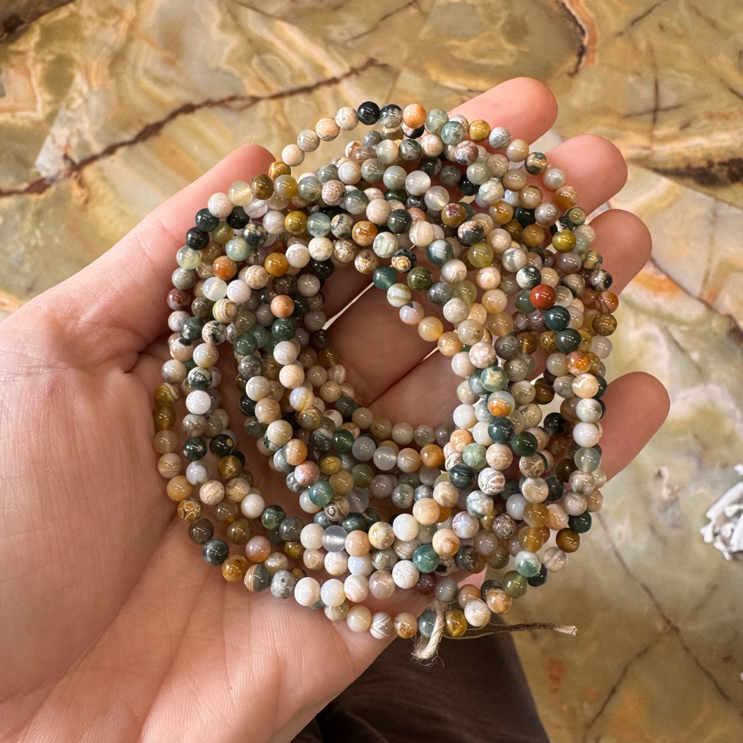 Pulsera Jaspe Oceánico 4mm