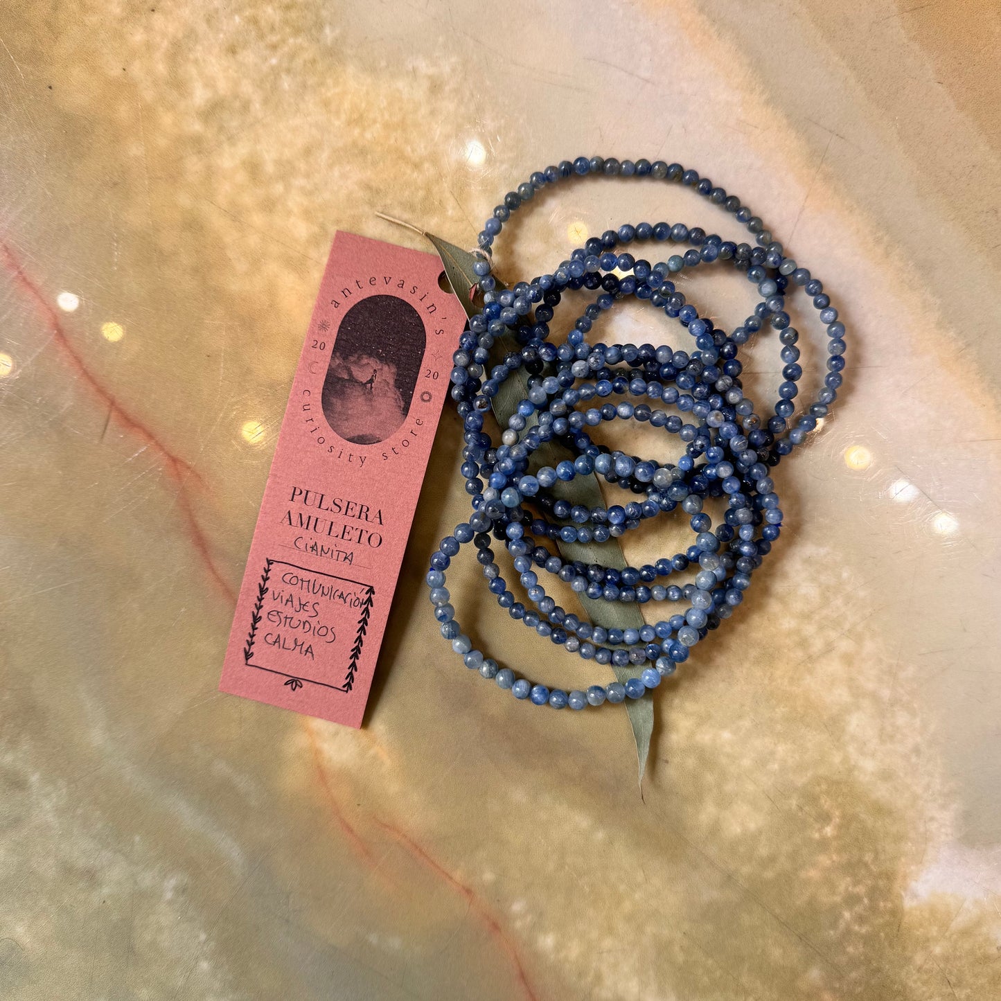 Pulsera Cianita 4 mm