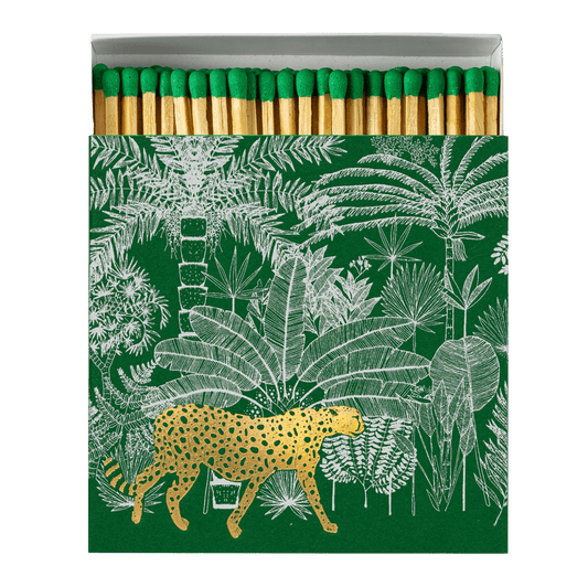 Cheetah in Jungle|Caja de cerillas verde