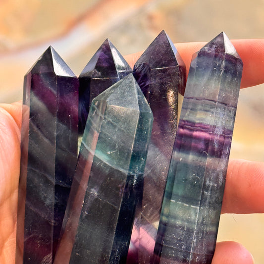 Puntas de fluorita oscura (50gr-70gr)