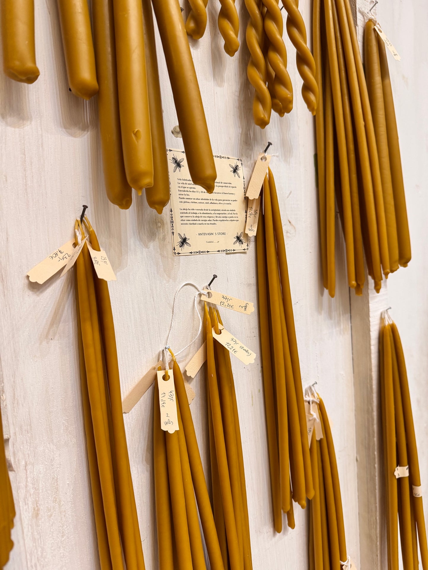 Velas de miel a granel GRANDES (En parejas)