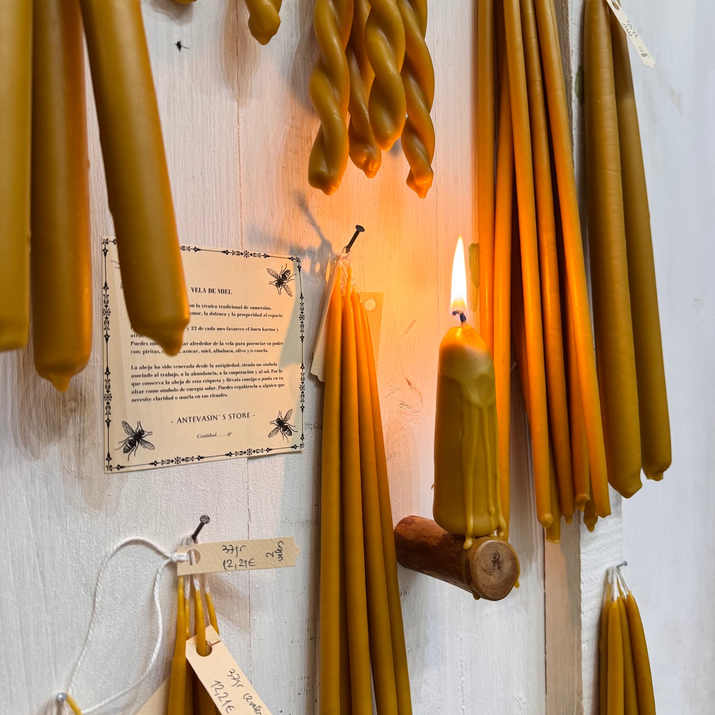 Velas de miel a granel GRANDES (En parejas)