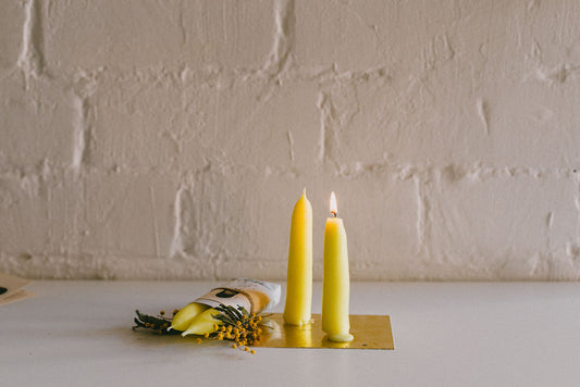 Vela ritual amarilla MIMOSA  40gr x 13cm (felicidad y alegría)