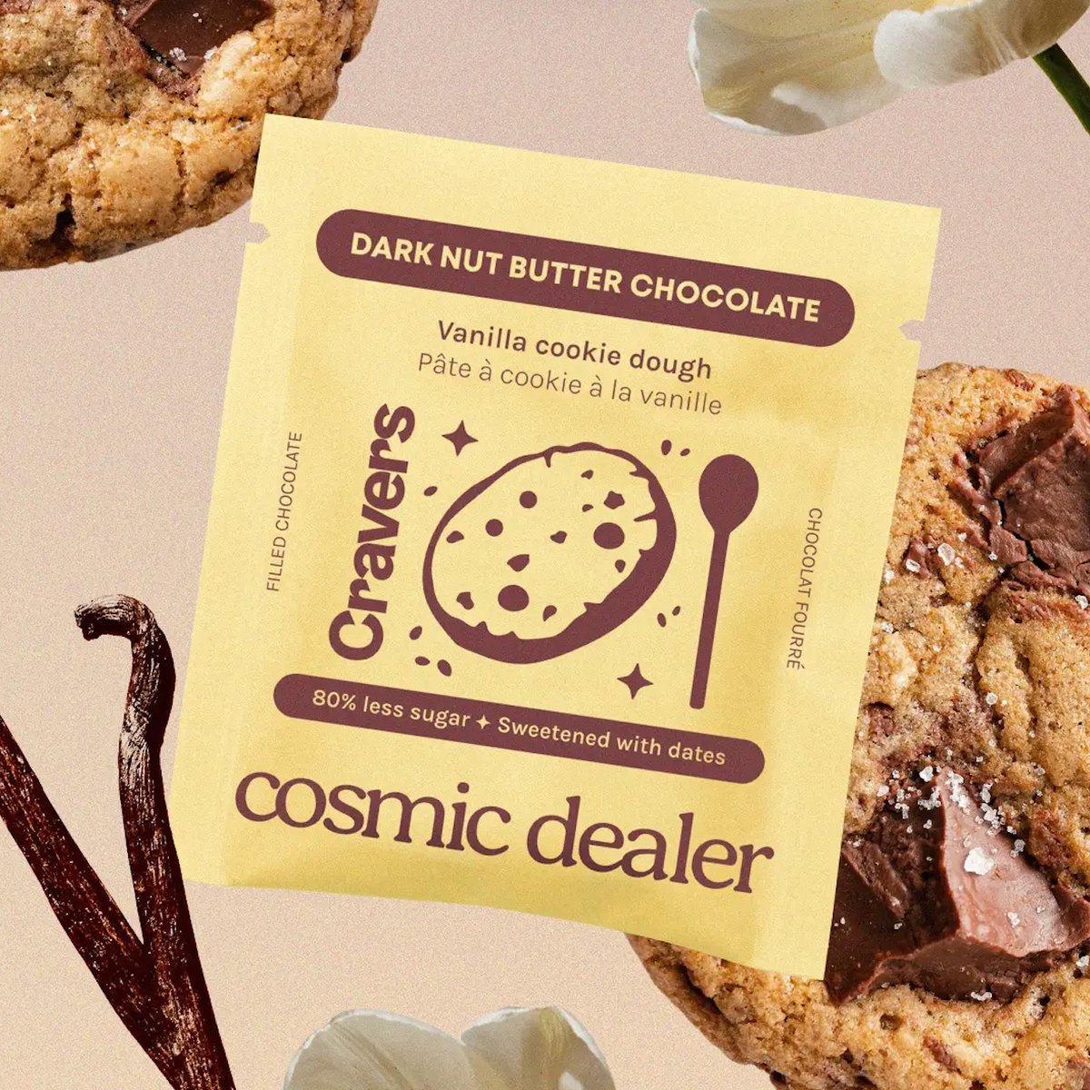 Caja de 4 chocolates - Masa de galleta de vainilla - CRAVERS
